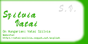 szilvia vatai business card